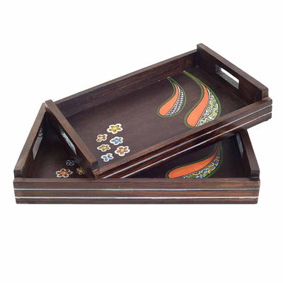 Blooming Leaves Serving Trays - Set of 2 - Dining & Kitchen - 3