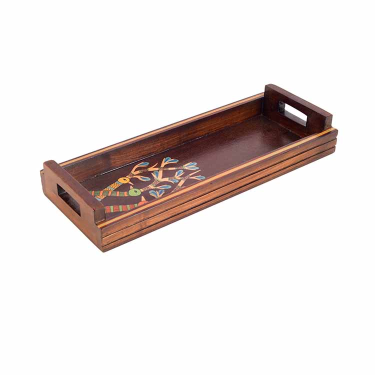 Chirping Birds Handcrafted Serving Tray - Dining & Kitchen - 5