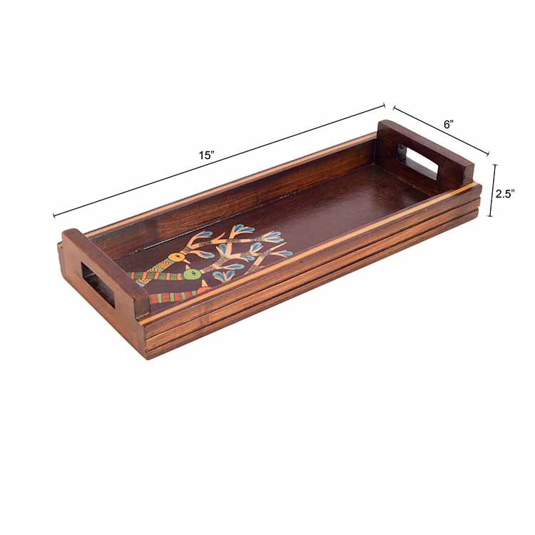 Chirping Birds Handcrafted Serving Tray - Dining & Kitchen - 4