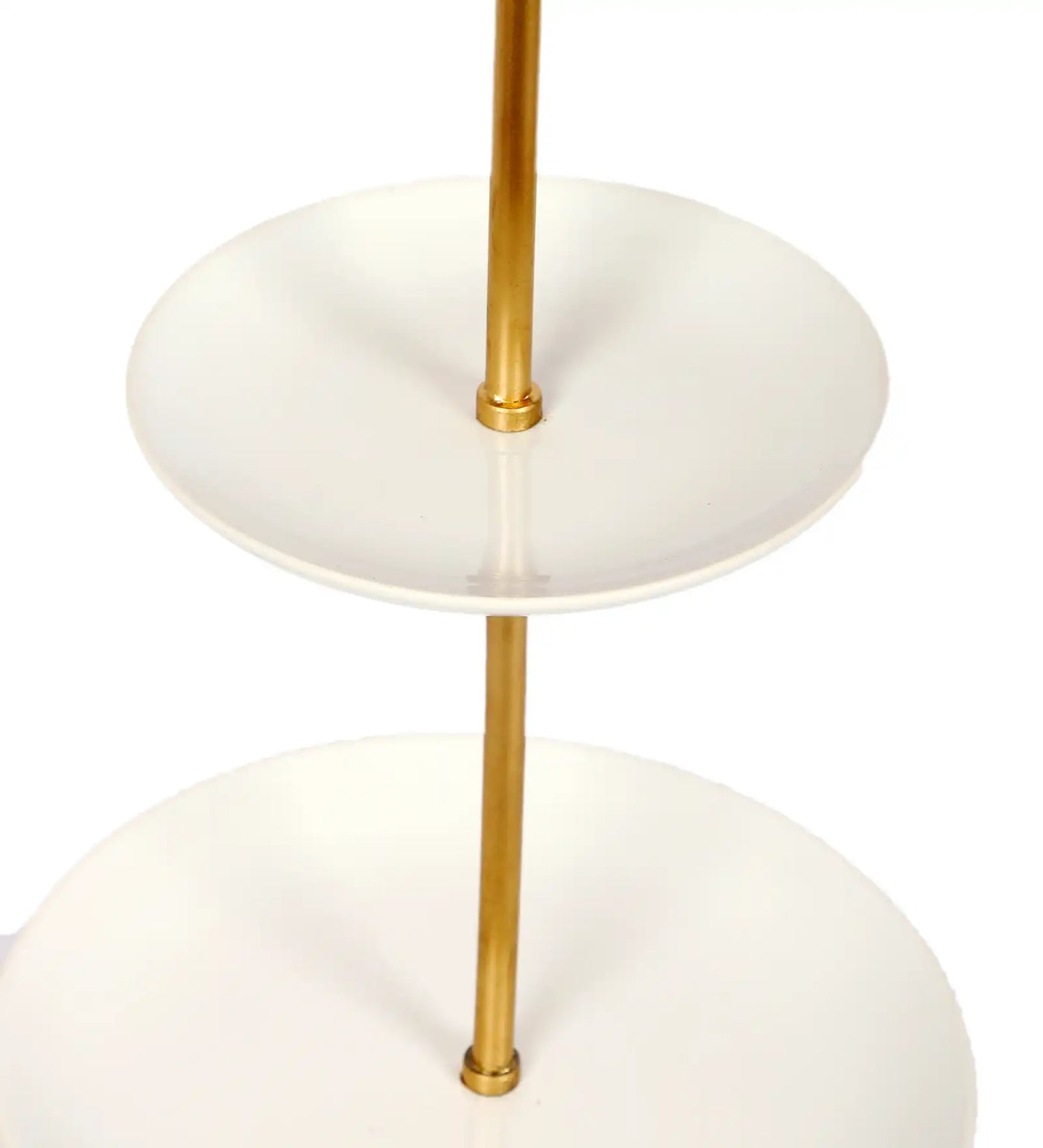 White & Gold Double Layer Detachable Ceramic Platter