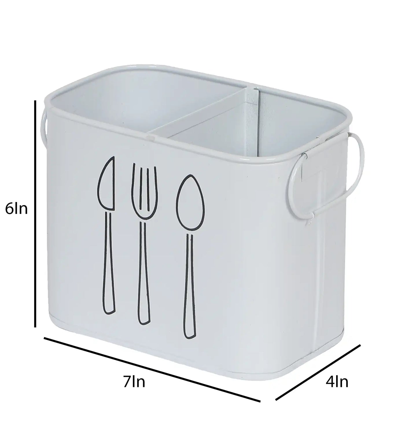 White Cutlery Stand Set of 2