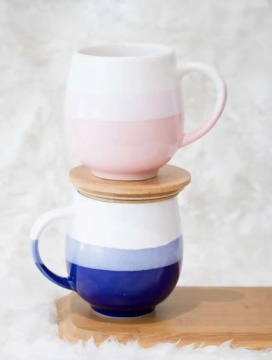 Blue & Pink Ombré Mugs (Set of 2) - Dining & Kitchen - 3