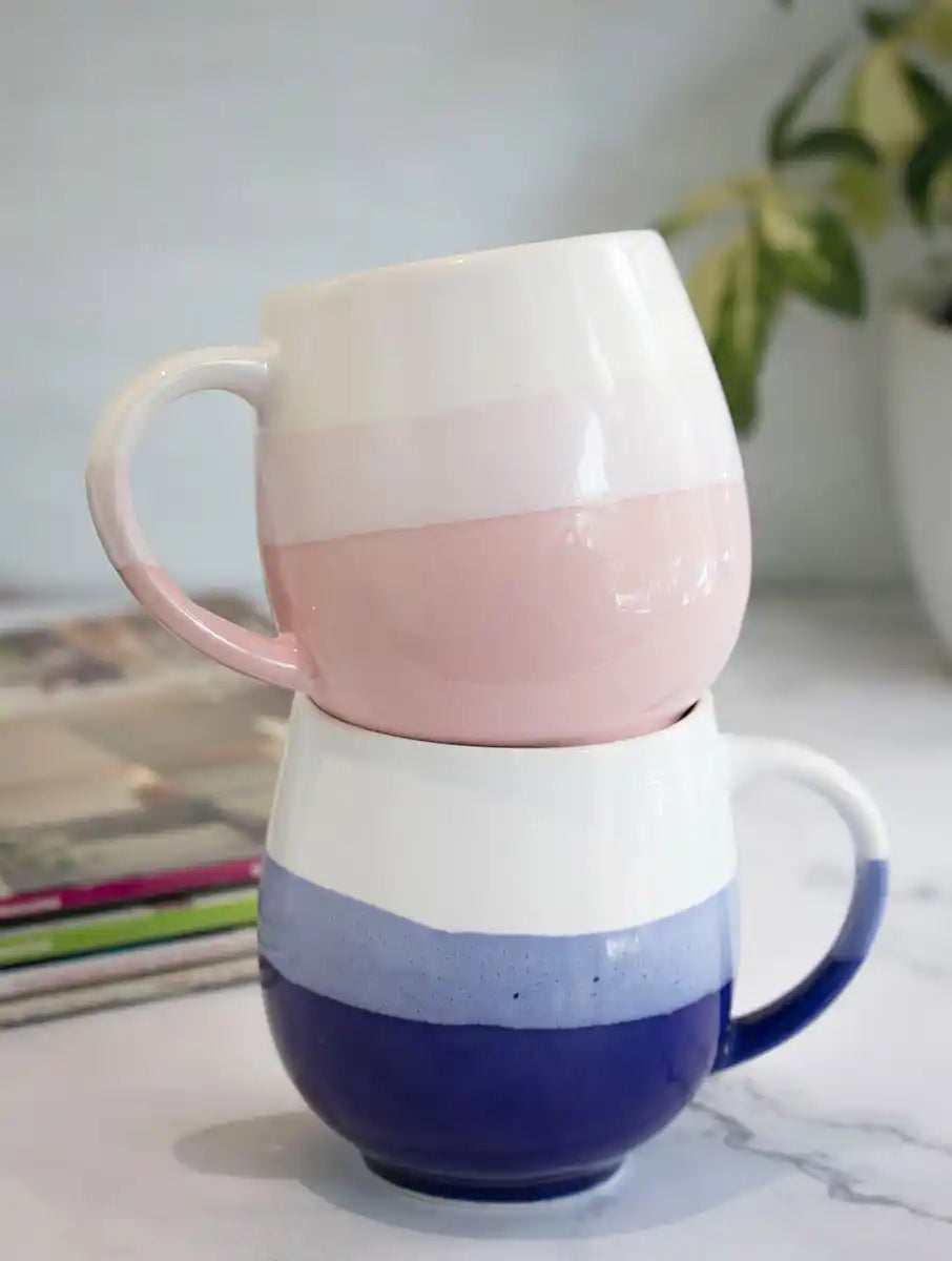 Blue & Pink Ombré Mugs (Set of 2) - Dining & Kitchen - 2