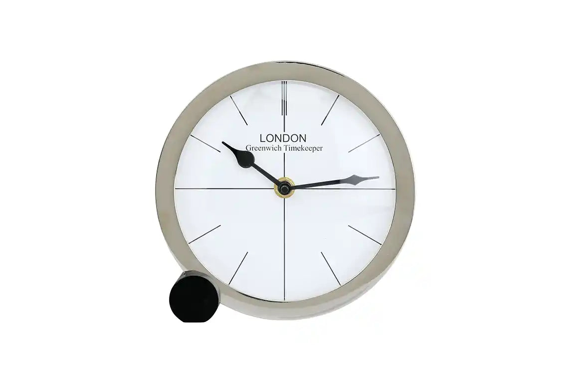 Langston Silver Table Clock- 61-352-17-1