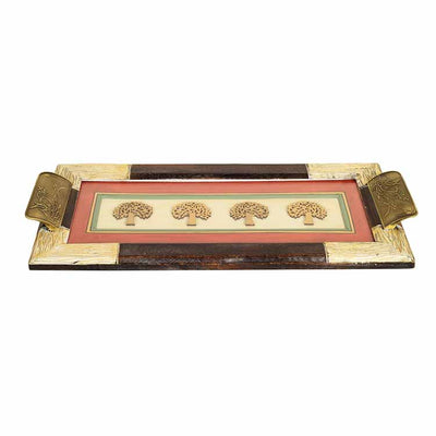 Tree of Life Handcrafted Serving Tray (18x8x1.5") - Dining & Kitchen - 3