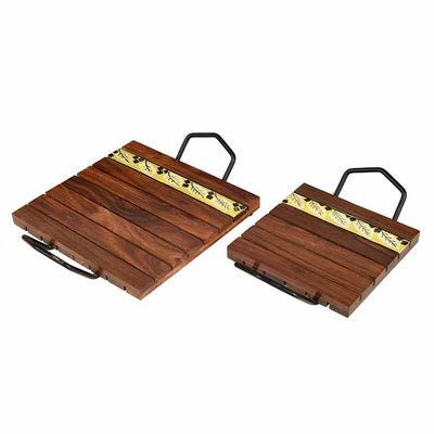 Leaf of Nature' Snacking Trays in Rosewood - Set of 2 - Dining & Kitchen - 6