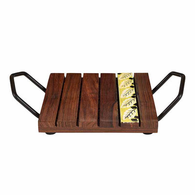 Leaf of Nature' Snack Tray in Rosewood - Dining & Kitchen - 2