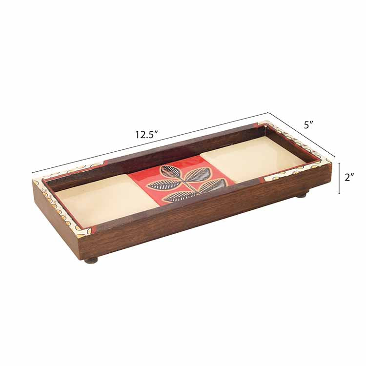 Raspberry Flora Handcrafted Tray - Dining & Kitchen - 4