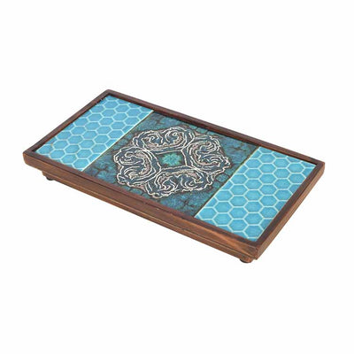 Hydrangea Handcrafted Tray - Dining & Kitchen - 5