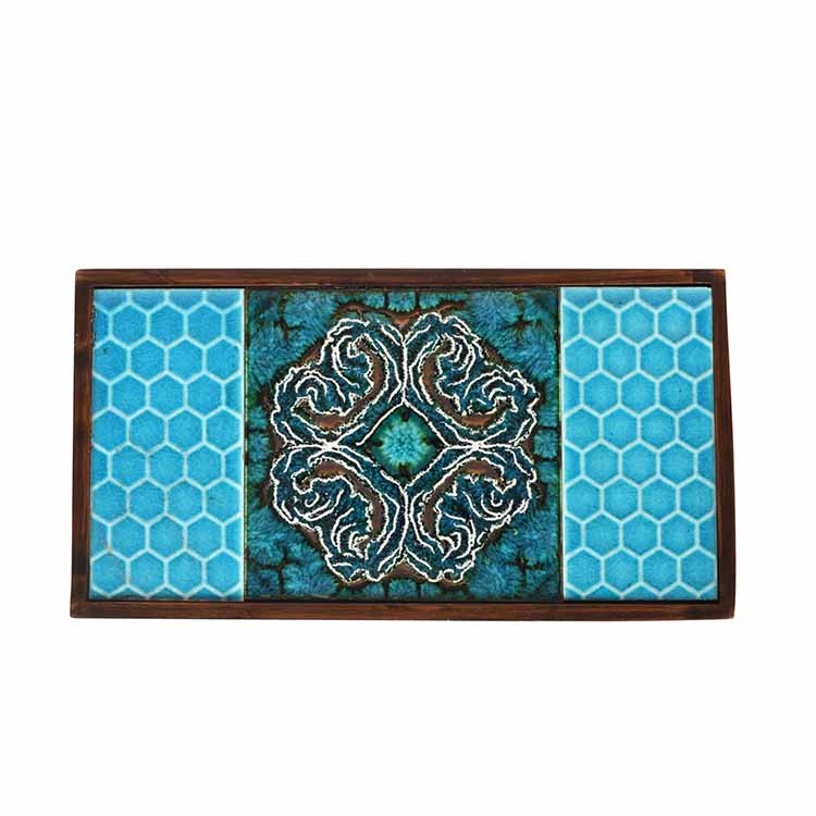 Hydrangea Handcrafted Tray - Dining & Kitchen - 3