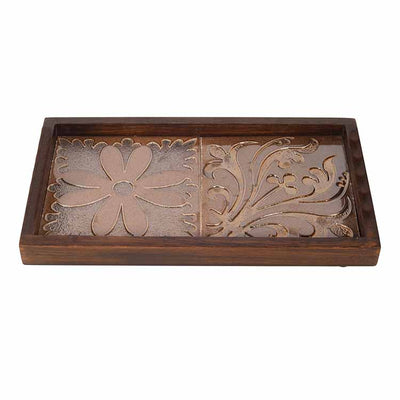 Floral Serenade Handcrafted Tray - Dining & Kitchen - 3