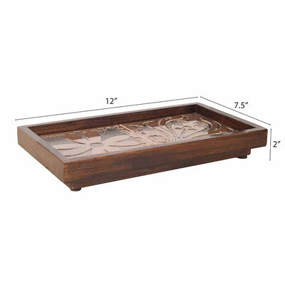 Floral Serenade Handcrafted Tray - Dining & Kitchen - 5
