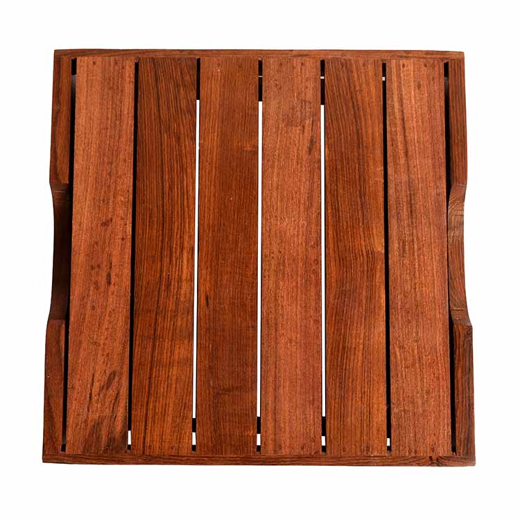 Trays with Folk Art Handcrafted in Rosewood - Set of 2 (10x10/9x9") - Dining & Kitchen - 6