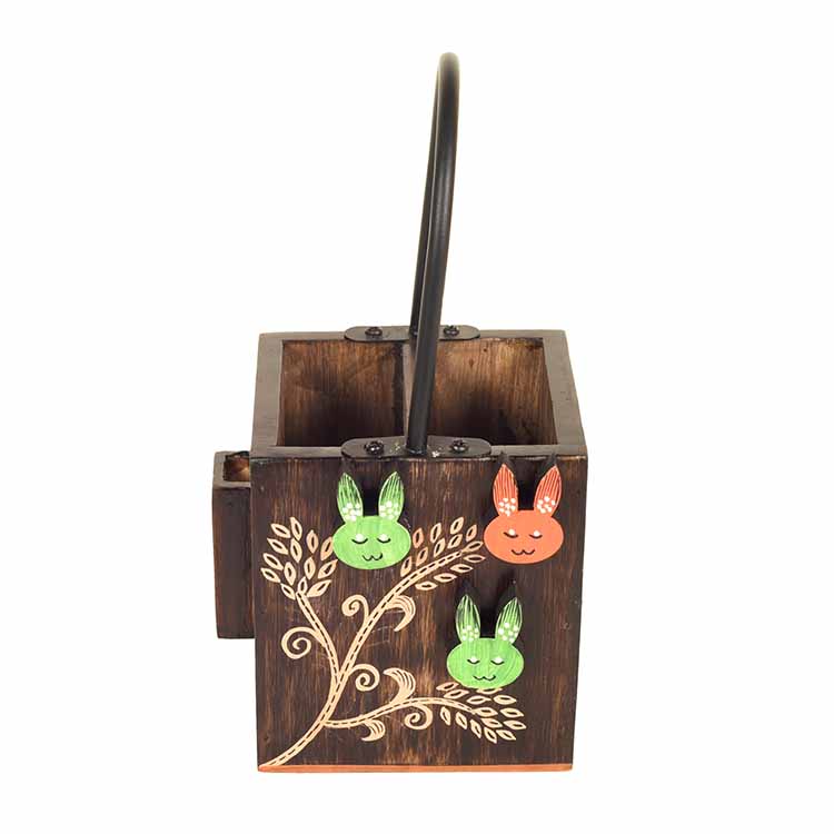 Jungle Animals Cutlery Holder Box (4.5x3.5x9") - Dining & Kitchen - 3
