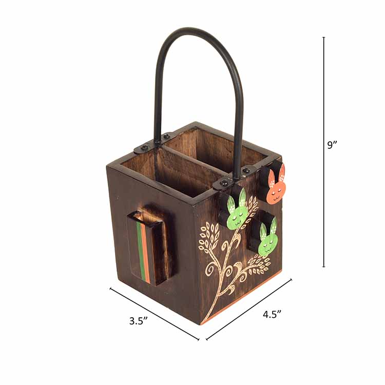 Jungle Animals Cutlery Holder Box (4.5x3.5x9") - Dining & Kitchen - 5