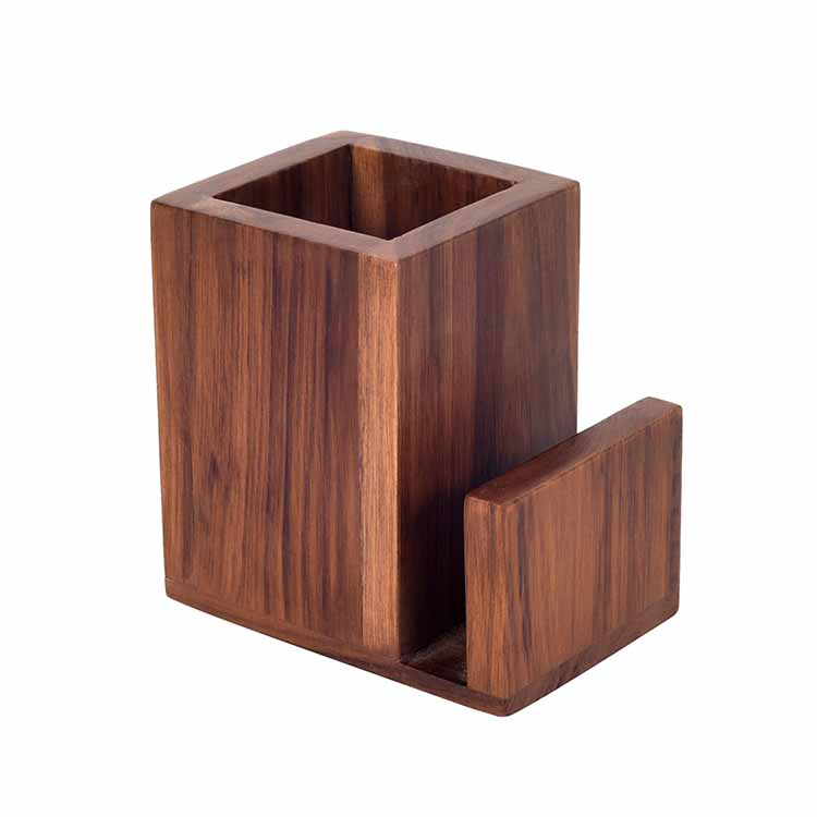 Teak Leaves Cutlery Holder Small (4.5x3x4.5") - Dining & Kitchen - 4