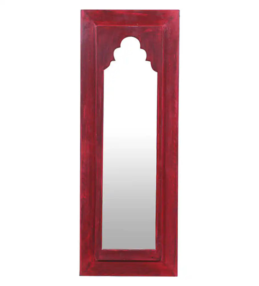 Thea Red Vintage Minaret Mirror (9in x 1in x 24in) - Home Decor - 3