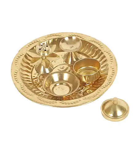 Small Brass Pooja Thali