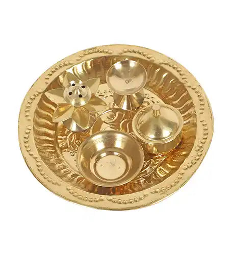 Small Brass Pooja Thali
