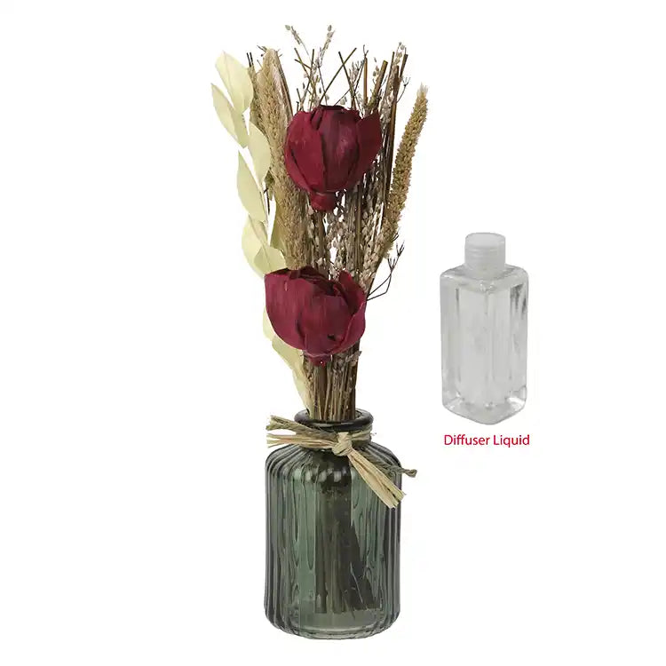 Sherrie Floral Crimson Red Aromatic Diffuser - Rose Scent 80-029-27