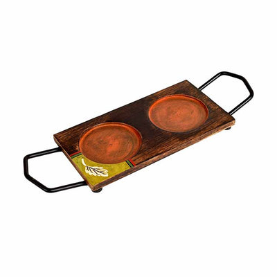 Hooked Snack Bowls Set of 2 with Rectangular Tray (Small) (13.5x4.5x4.5") - Dining & Kitchen - 3