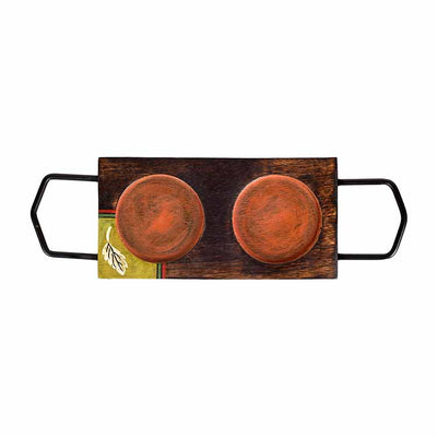 Hooked Snack Bowls Set of 2 with Rectangular Tray (Small) (13.5x4.5x4.5") - Dining & Kitchen - 4