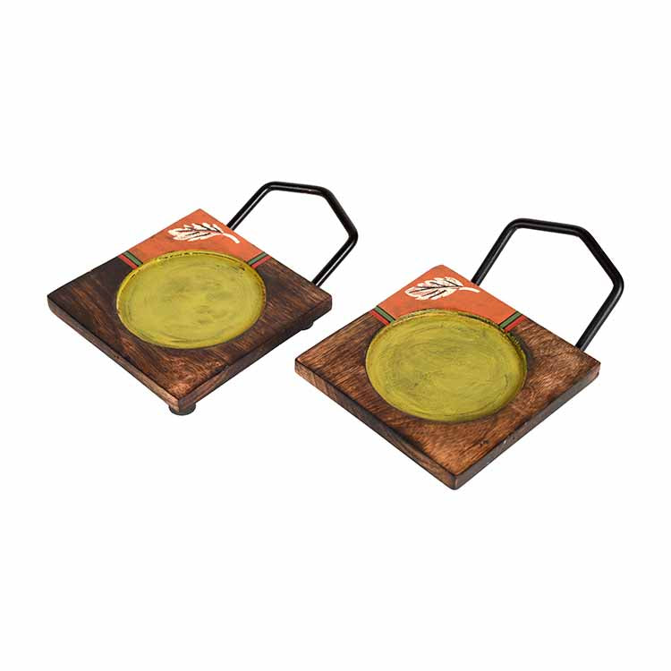 Hooked Snack Bowl with Square Tray Two Sets with One Holding Tray (6.5x4x4.5/ 13.5x4.5") - Dining & Kitchen - 3
