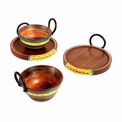 Ringo Snack Bowls with Round Tray - Two Set (Large) (6x6x2.5/ 4x4x3.5") - Dining & Kitchen - 4