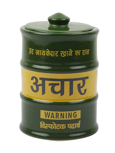 Ek Do Dhai Barrel Chutney Achaar Jars Set of 2 - Dining & Kitchen - 5