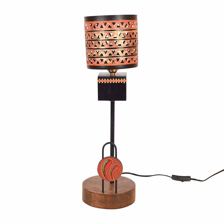 Orange Torch Pillar Lamp - Decor & Living - 3