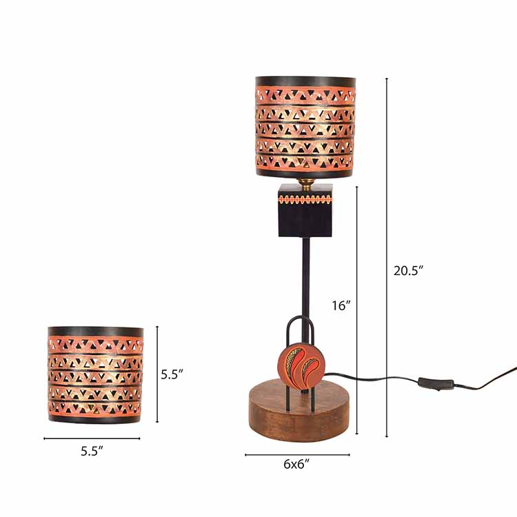 Orange Torch Pillar Lamp - Decor & Living - 5