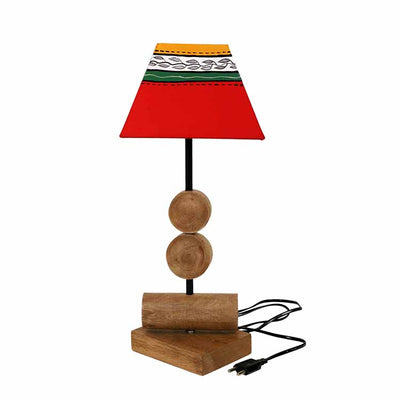 Tao II Wooden Table Lamp with Tapered Square Shade-Height - 19'' - Decor & Living - 3