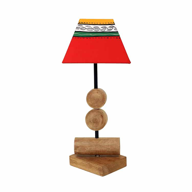 Tao II Wooden Table Lamp with Tapered Square Shade-Height - 19'' - Decor & Living - 4