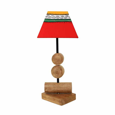 Tao II Wooden Table Lamp with Tapered Square Shade-Height - 19'' - Decor & Living - 4