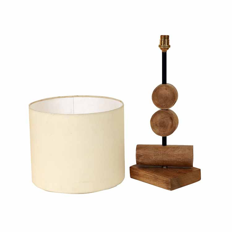 Tao III Wooden Table Lamp with Shallow Drum Shade-Height - 21'' - Decor & Living - 4