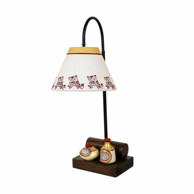Yin & Yang Table Lamp with Tapered Drum Shade-Height - 21'' - Decor & Living - 3