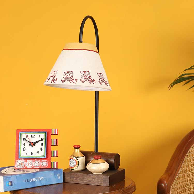 Yin & Yang Table Lamp with Tapered Drum Shade-Height - 21'' - Decor & Living - 2