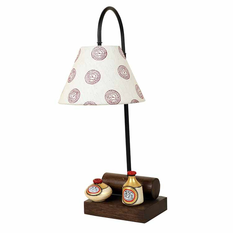 Yin & Yang II Table Lamp with Tapered Drum Shade-Height - 21'' - Decor & Living - 3