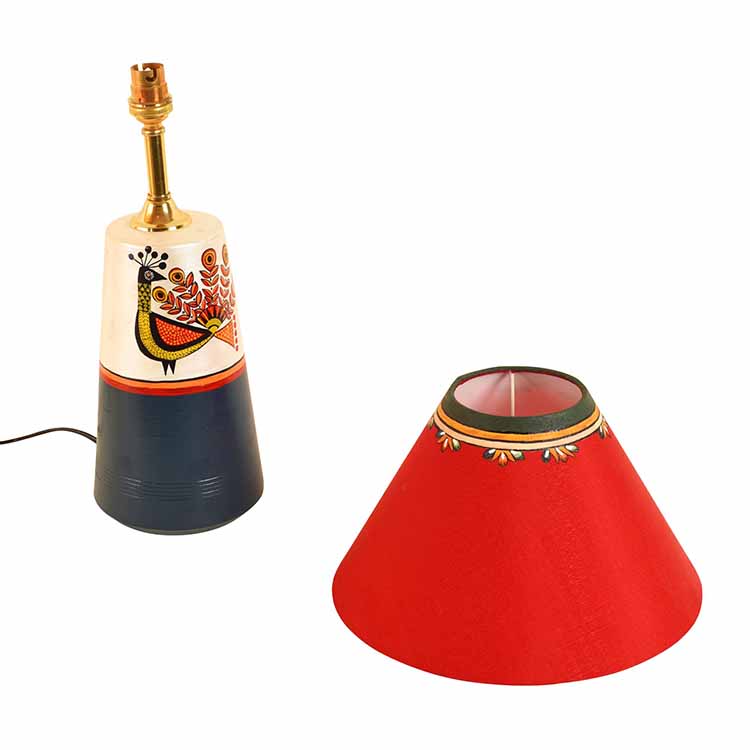 Dancing Peacock Pyramid Table Lamp - Decor & Living - 4