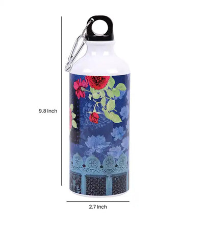 Abstract Printed Maroon Aluminium Sipper Water Bottle 600 ml
