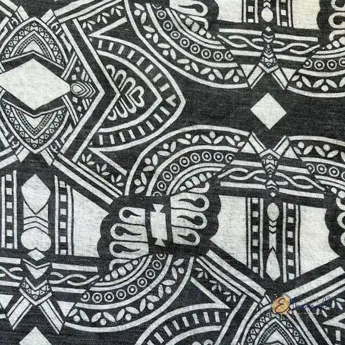Black & White Abstract Printed Stole - Lifestyle Accessories - 4