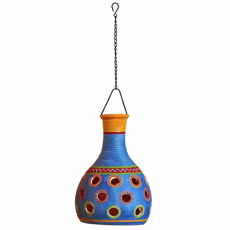 Ruso-C Terracotta Pendant Lamp in Azure Blue - Decor & Living - 3