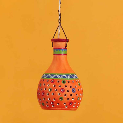 Ruso-E Terracotta Pendant Lamp in Gilded Orange - Decor & Living - 2