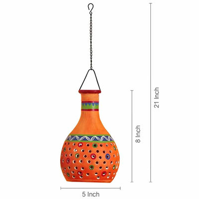 Ruso-E Terracotta Pendant Lamp in Gilded Orange - Decor & Living - 4