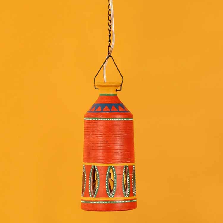 Roma-A Terracotta Pendant Lamp in Gilded Orange - Decor & Living - 2
