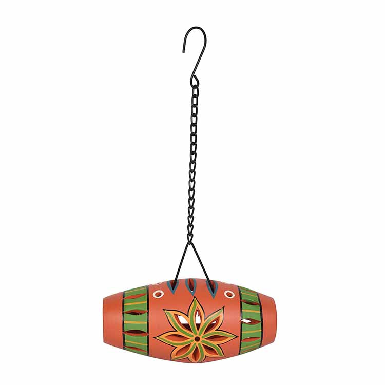 Terracotta Multicolor Handcrafted Hanging Tea Light - Decor & Living - 2