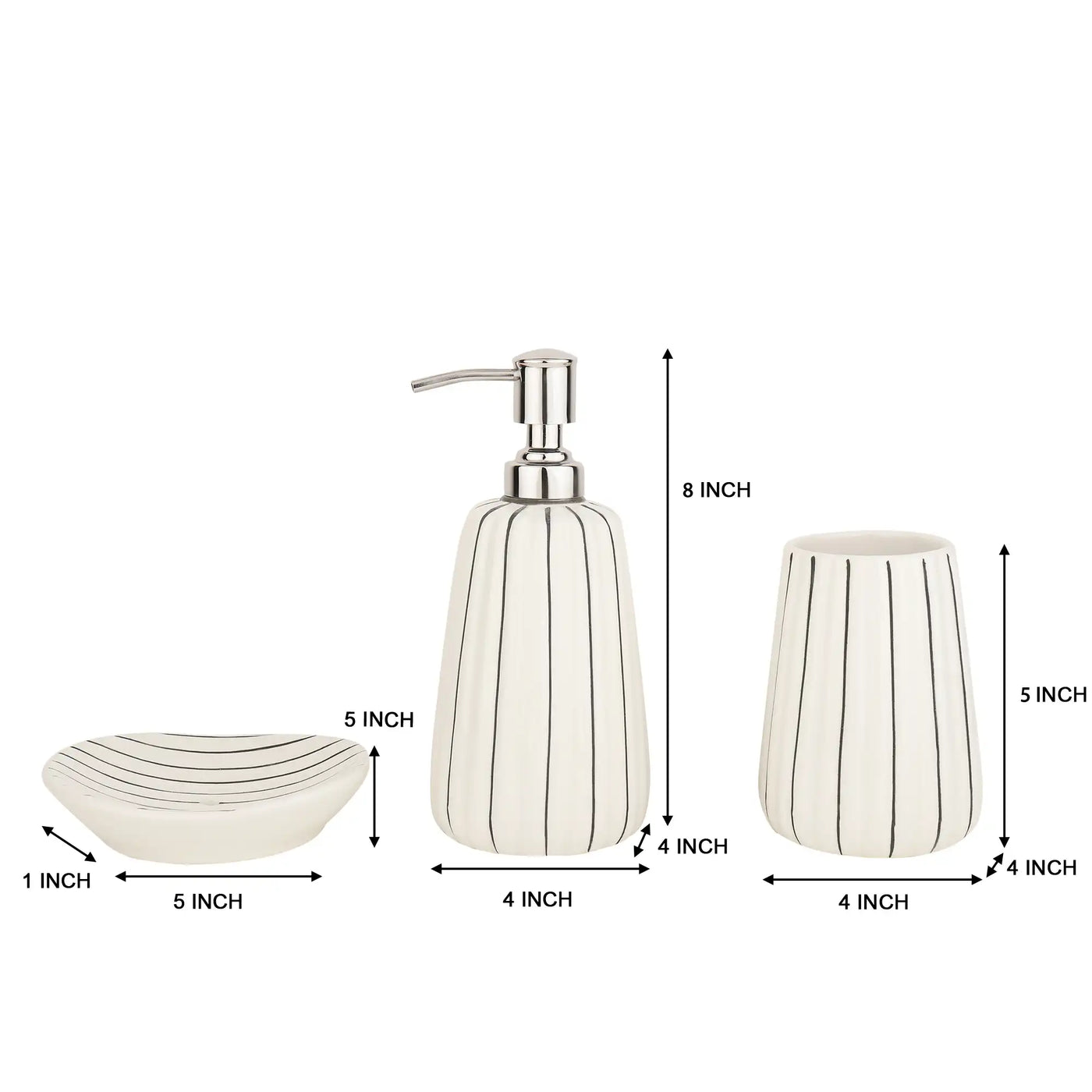 Blanc Brilliance Ceramic Bath Set- 80-095