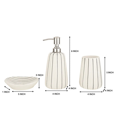 Blanc Brilliance Ceramic Bath Set- 80-095