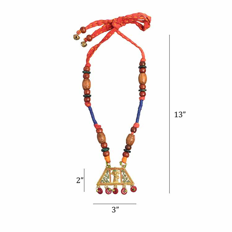 The Empress House Handcrafted Tribal Dhokra Necklace in Prussian Blue - Fashion & Lifestyle - 5