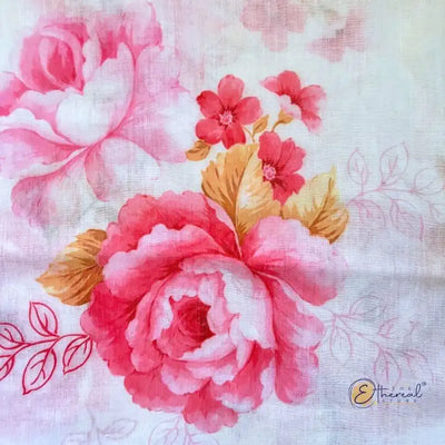 Pink Flowers Printed Stole - Lifestyle Accessories - 3
